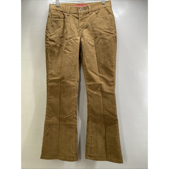 Levi's 515 Boot Cut Low Rise Stretch Khaki Corduroy Jeans Women's Size 8M 32x29 - Picture 5 of 7